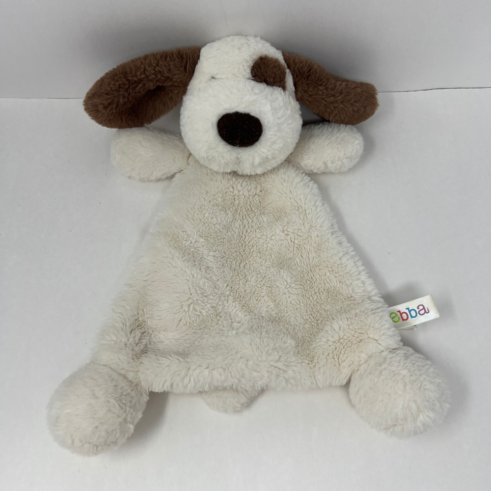 Ebba Puppy Dog Lovey 12 inch Cream Brown Eye Patch Aurora World 2021